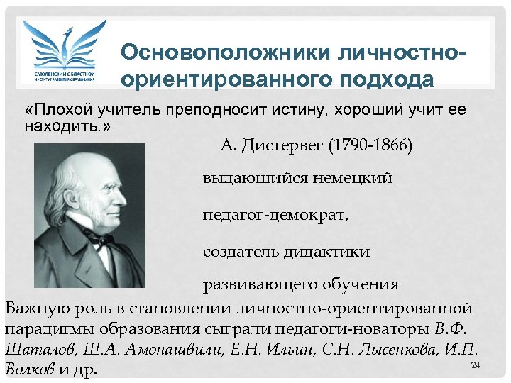 Основоположником метода проектов в обучении был тест