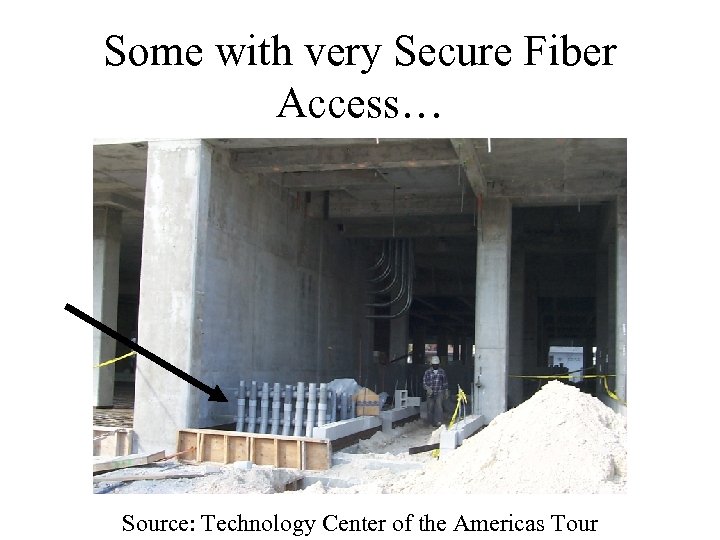 Some with very Secure Fiber Access… Source: Technology Center of the Americas Tour 