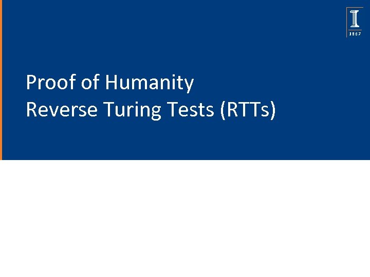 Proof of Humanity Reverse Turing Tests (RTTs) 