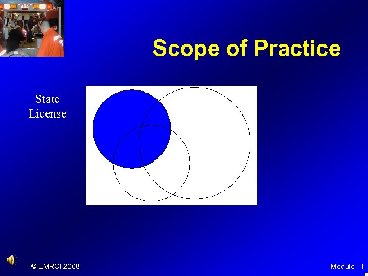 Scope of Practice State License © EMRCI 2008 Module : 1 