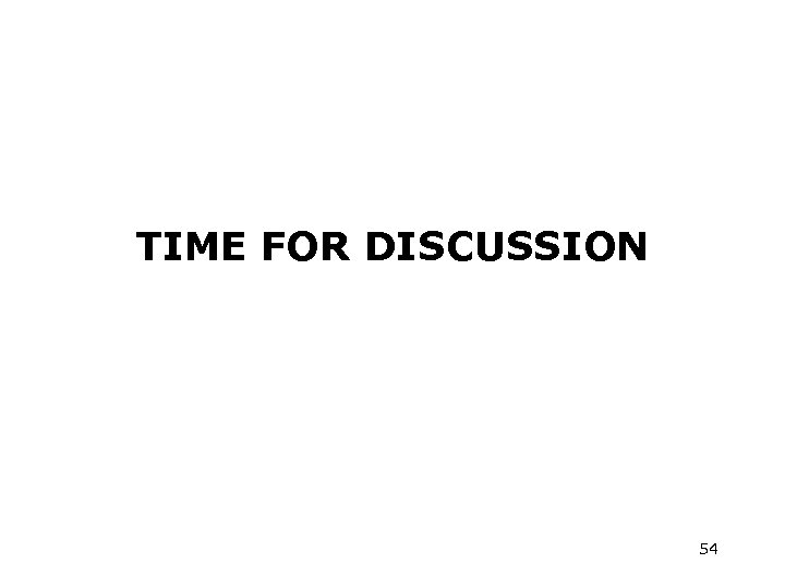 TIME FOR DISCUSSION 54 