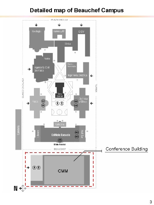 Detailed map of Beauchef Campus 3 