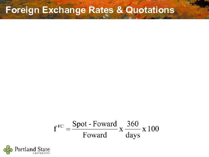 Foreign Exchange Rates & Quotations 