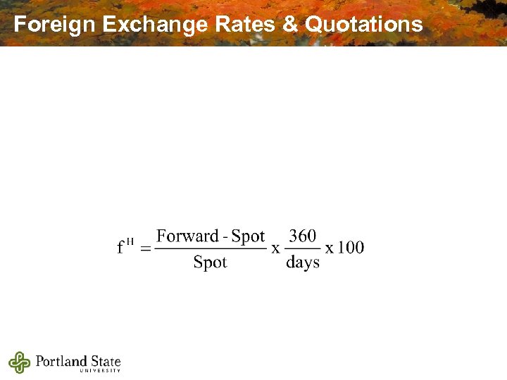 Foreign Exchange Rates & Quotations 