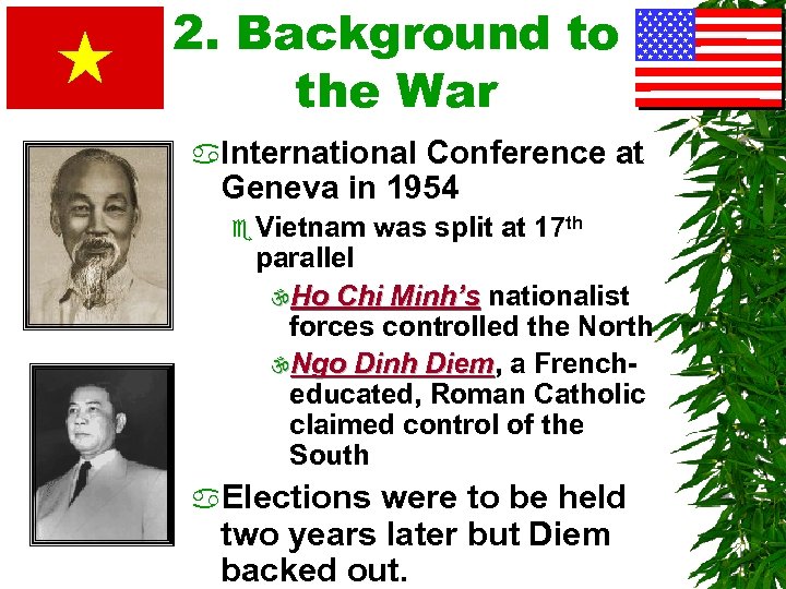 2. Background to the War a. International Conference at Geneva in 1954 e Vietnam