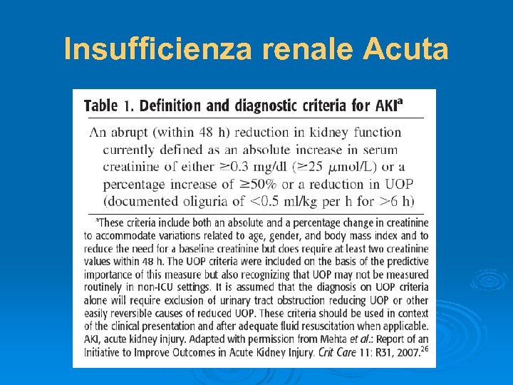 Insufficienza renale Acuta 