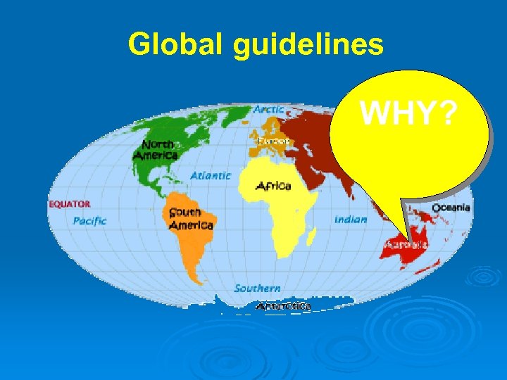 Global guidelines WHY? 