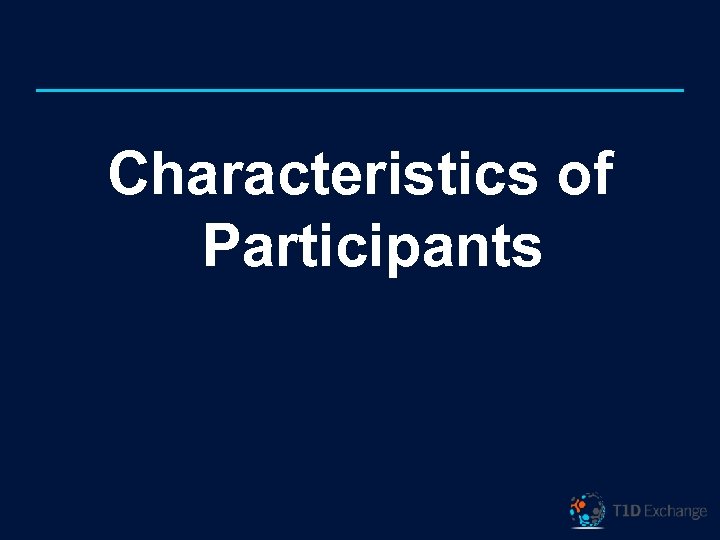 Characteristics of Participants 
