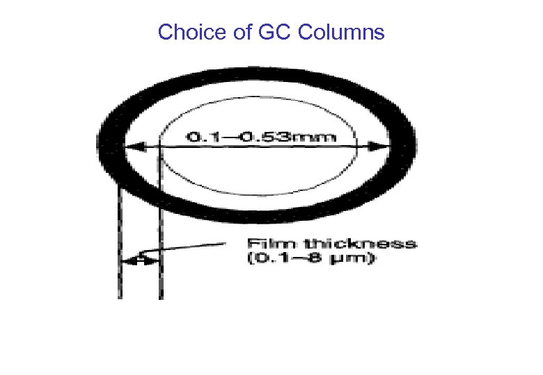 Choice of GC Columns 