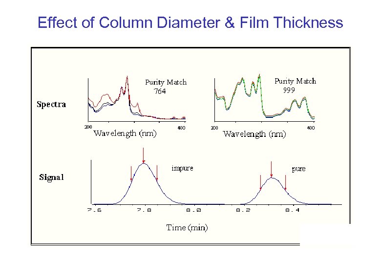 Effect of Column Diameter & Film Thickness 