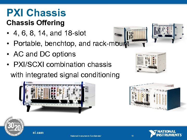 PXI Chassis Offering • 4, 6, 8, 14, and 18 -slot • Portable, benchtop,