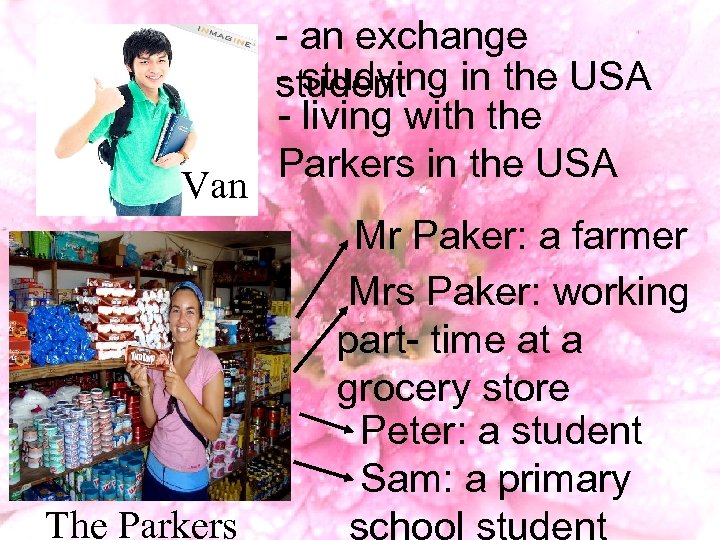 Van The Parkers - an exchange - studying student in the USA - living