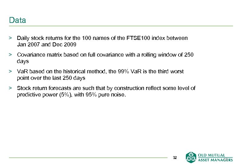 Data > Daily stock returns for the 100 names of the FTSE 100 index