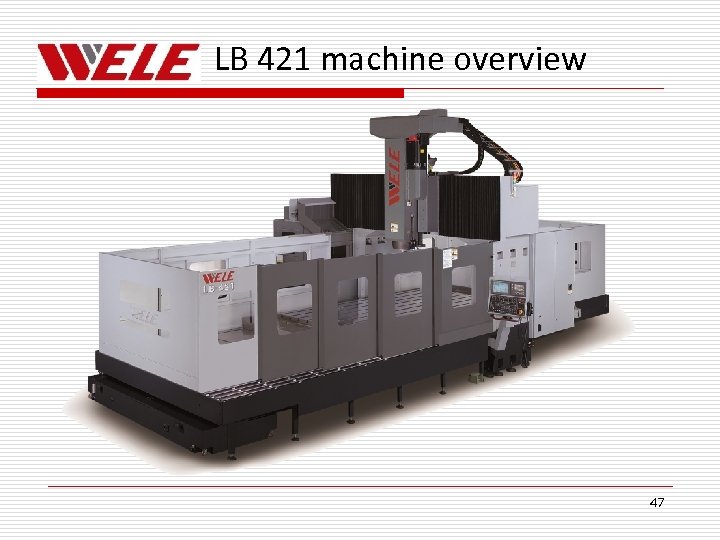 LB 421 machine overview 47 