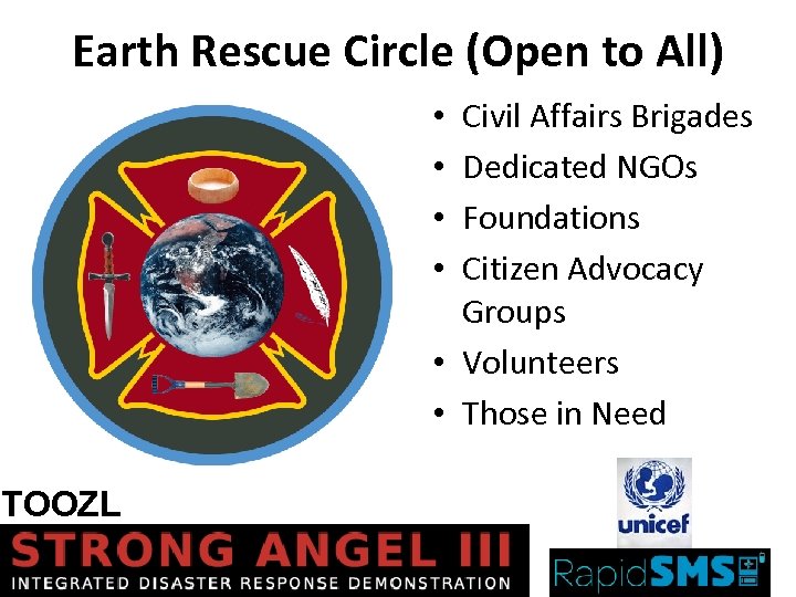 Earth Rescue Circle (Open to All) Civil Affairs Brigades Dedicated NGOs Foundations Citizen Advocacy