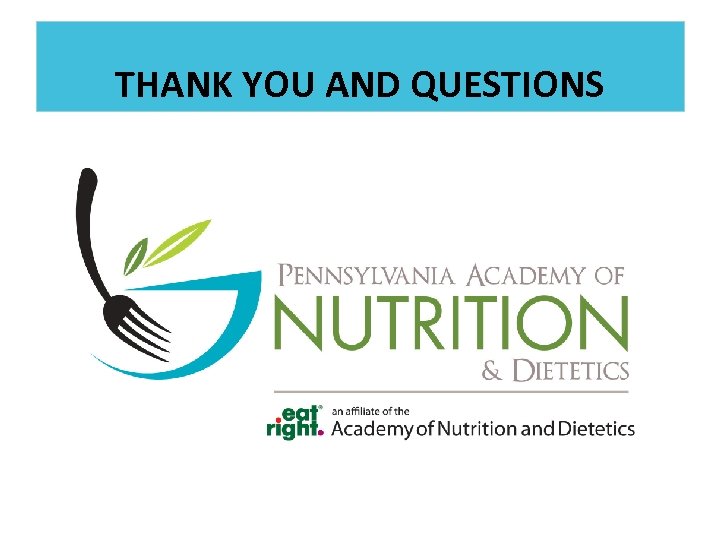 THANK YOU AND QUESTIONS 