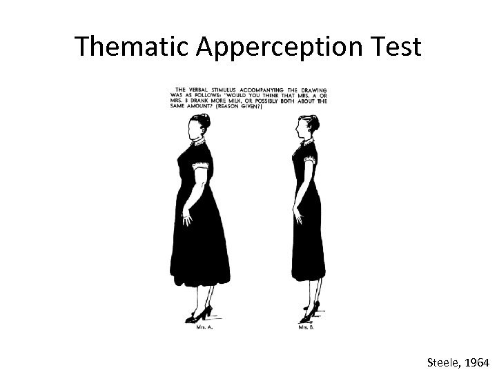 Thematic Apperception Test Steele, 1964 