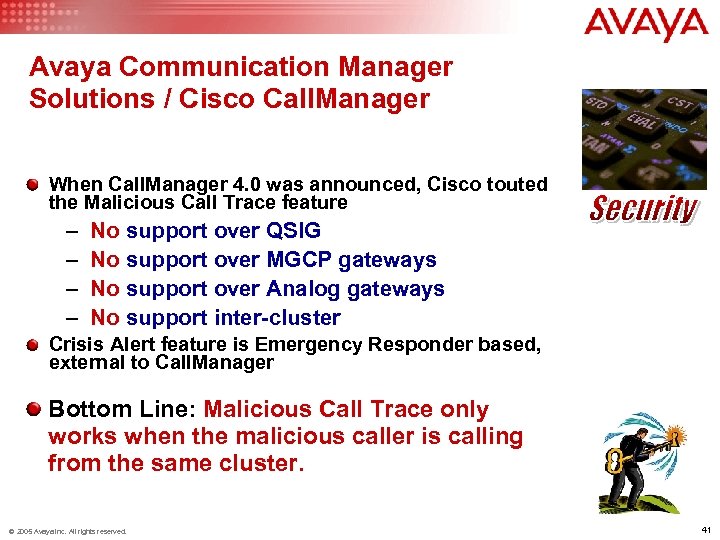 Avaya Communication Manager Solutions / Cisco Call. Manager When Call. Manager 4. 0 was