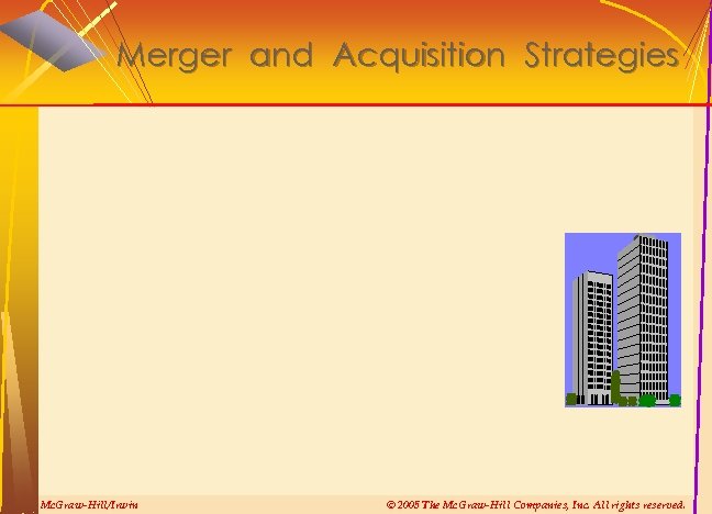 Merger and Acquisition Strategies Mc. Graw-Hill/Irwin © 2005 The Mc. Graw-Hill Companies, Inc. All