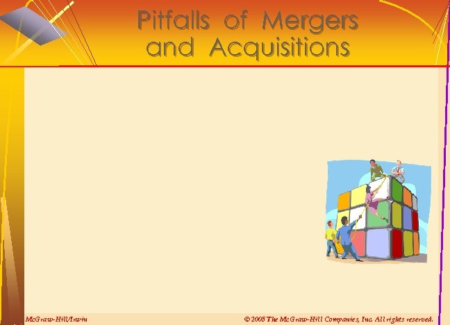 Pitfalls of Mergers and Acquisitions Mc. Graw-Hill/Irwin © 2005 The Mc. Graw-Hill Companies, Inc.