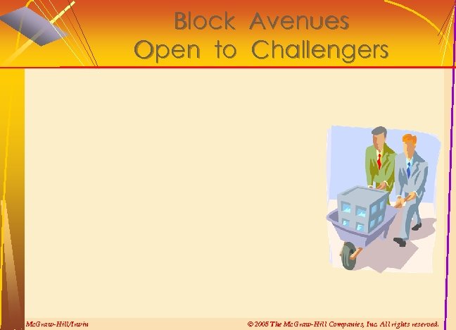 Block Avenues Open to Challengers Mc. Graw-Hill/Irwin © 2005 The Mc. Graw-Hill Companies, Inc.