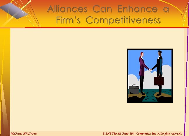 Alliances Can Enhance a Firm’s Competitiveness Mc. Graw-Hill/Irwin © 2005 The Mc. Graw-Hill Companies,