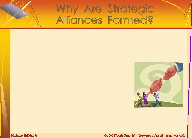 Why Are Strategic Alliances Formed? Mc. Graw-Hill/Irwin © 2005 The Mc. Graw-Hill Companies, Inc.