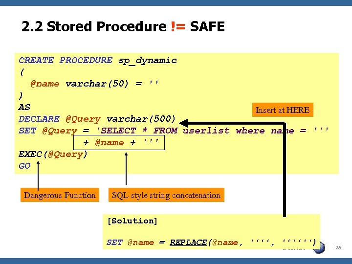 Advanced Topics On Sql Injection Protection Owasp Sam