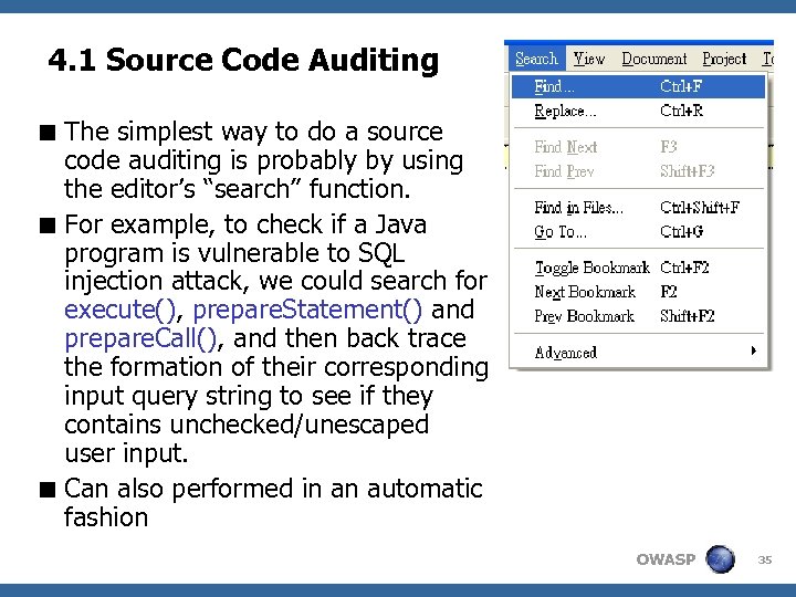 4. 1 Source Code Auditing < The simplest way to do a source code