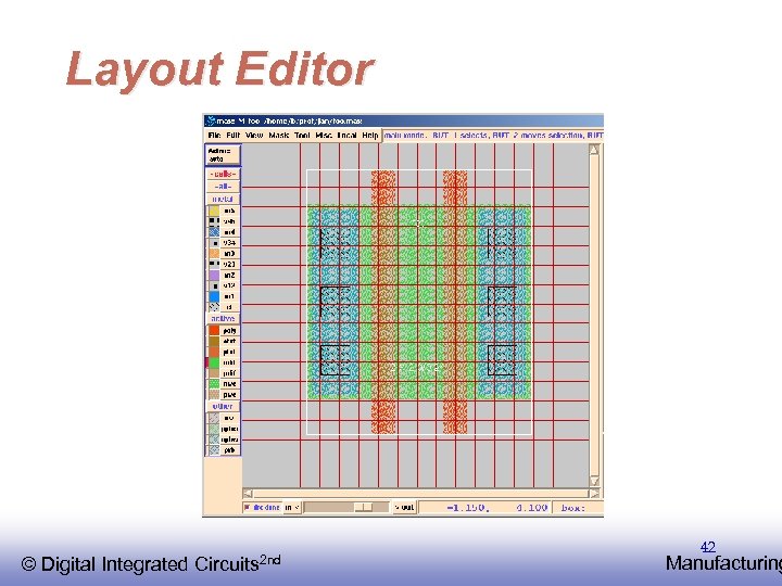 Layout Editor © EE 141 Integrated Digital Circuits 2 nd 42 Manufacturing 