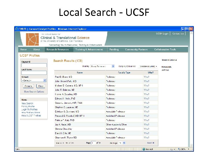 Local Search - UCSF 