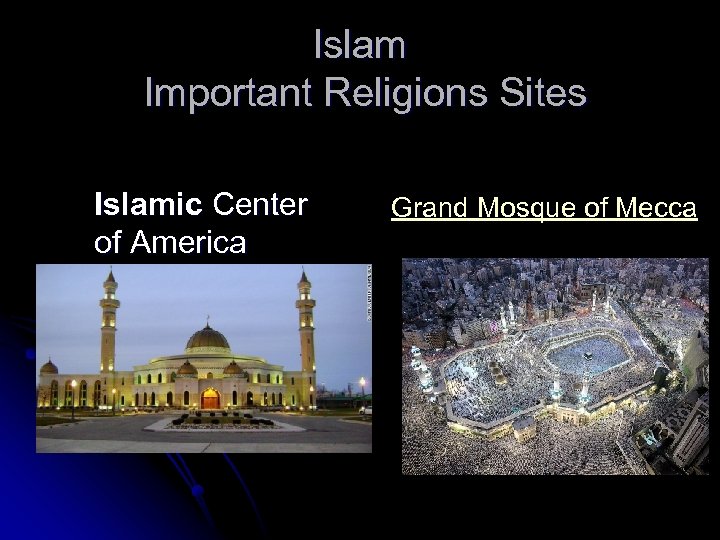 Islam Important Religions Sites Islamic Center of America Grand Mosque of Mecca 
