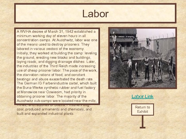 Labor A WVHA decree of March 31, 1942 established a minimum working day of