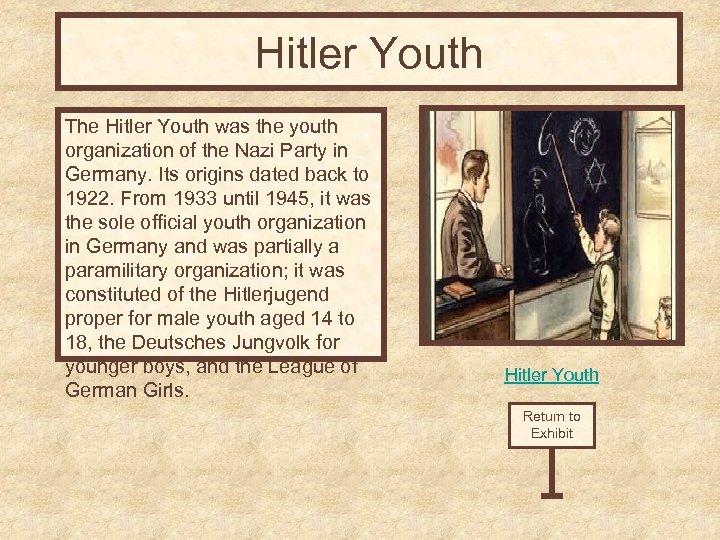 Hitler Youth The Hitler Youth was the youth organization of the Nazi Party in