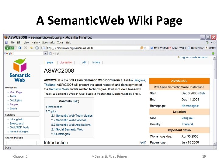 A Semantic. Web Wiki Page Chapter 1 A Semantic Web Primer 23 