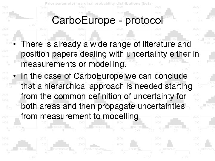 Carbo. Europe - protocol • There is already a wide range of literature and