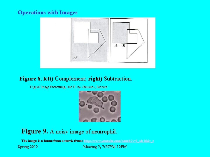 Operations with Images Figure 8. left) Complement; right) Subtraction. Digital Image Processing, 3 nd