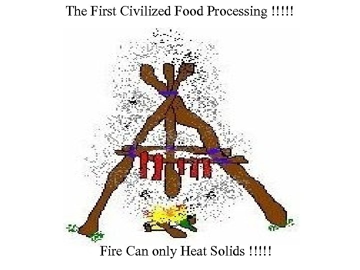 The First Civilized Food Processing !!!!! Fire Can only Heat Solids !!!!! 