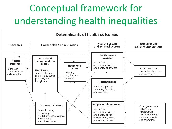 Conceptual framework for understanding health inequalities 