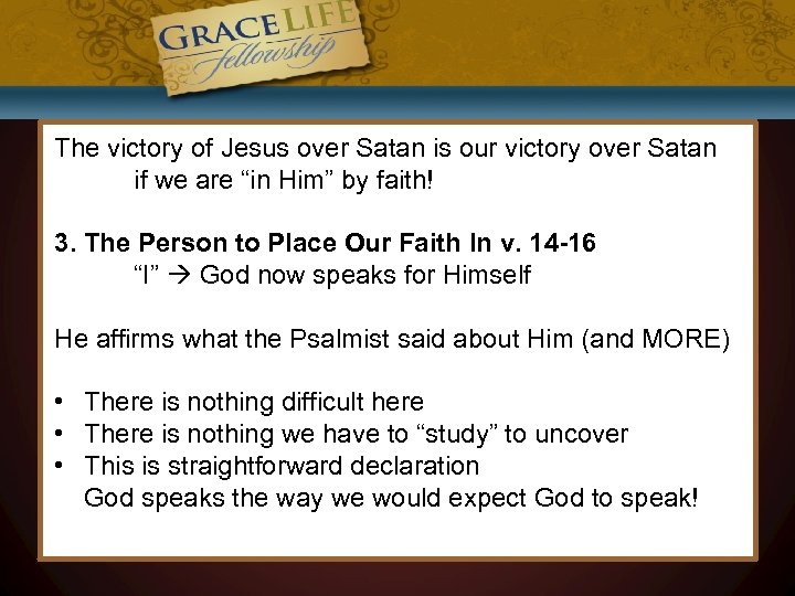 The victory of Jesus over Satan is our victory over Satan if we are