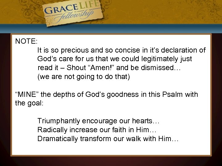 NOTE: It is so precious and so concise in it’s declaration of God’s care