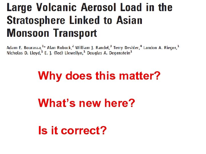 Why does this matter? What’s new here? Is it correct? 