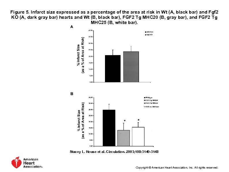 Figure 5. Infarct size expressed as a percentage of the area at risk in