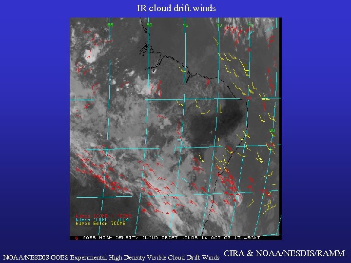 IR cloud drift winds NOAA/NESDIS GOES Experimental High Density Visible Cloud Drift Winds CIRA