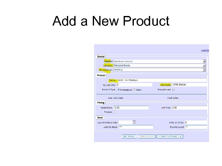 Add a New Product 