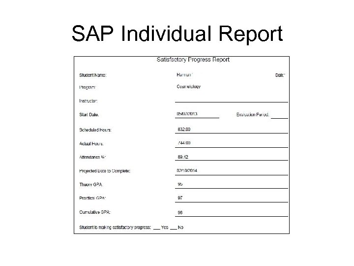 SAP Individual Report 