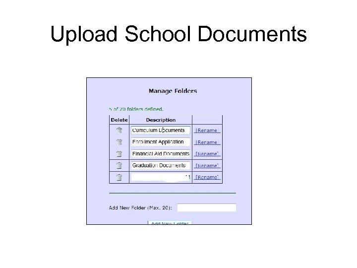 Upload School Documents 