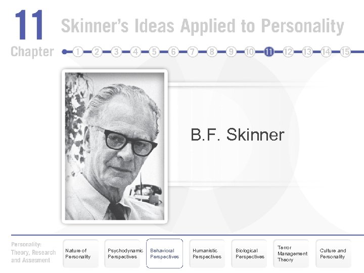 B. F. Skinner Nature of Personality Psychodynamic Perspectives Behavioral Perspectives Humanistic Perspectives Biological Perspectives