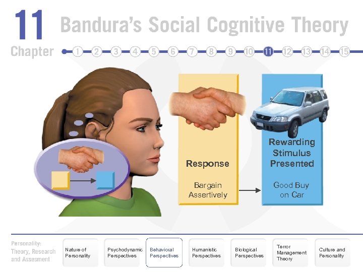 Response Bargain Assertively Nature of Personality Psychodynamic Perspectives Behavioral Perspectives Rewarding Stimulus Presented Good