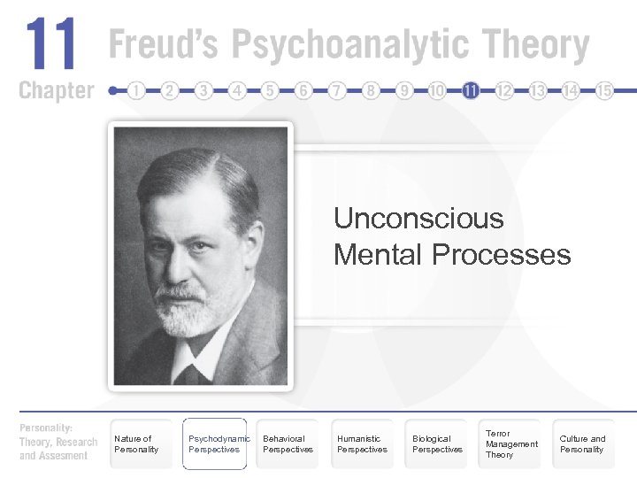 Unconscious Mental Processes Nature of Personality Psychodynamic Perspectives Behavioral Perspectives Humanistic Perspectives Biological Perspectives